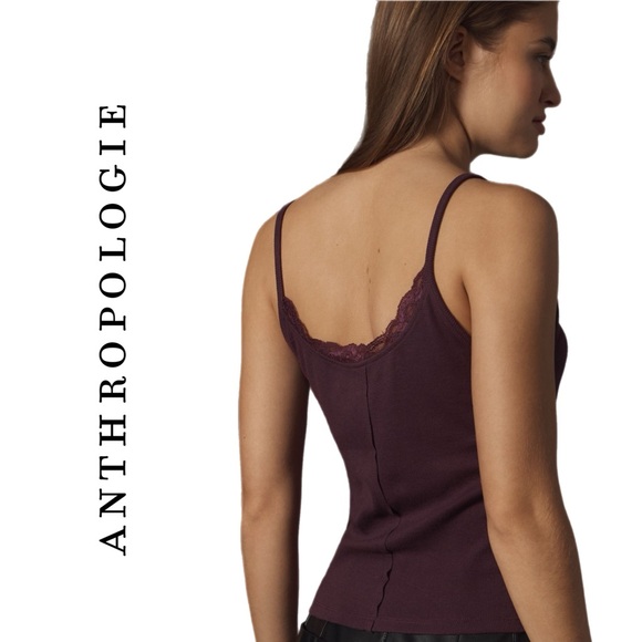 Anthropologie Pilcro Lace-Trim Cami - Picture 1 of 5